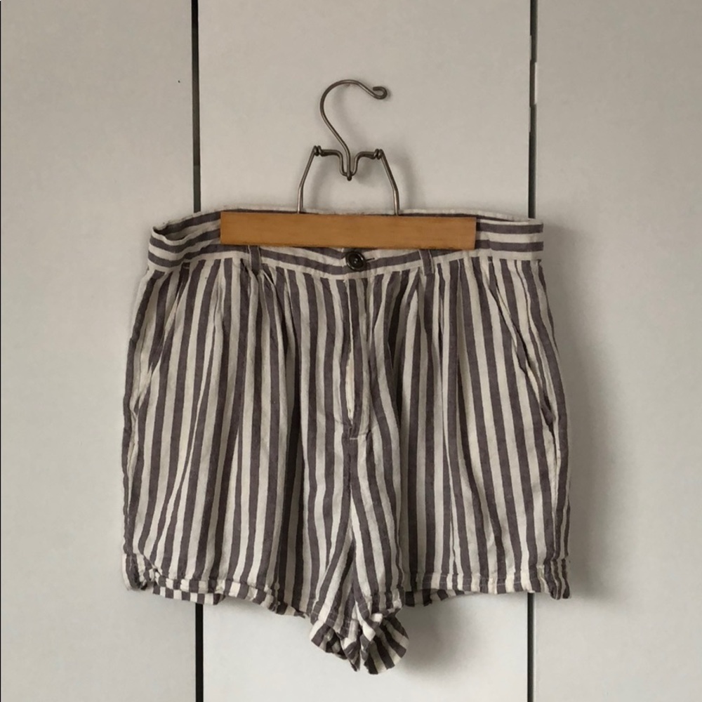High Waisted Linen Shorts